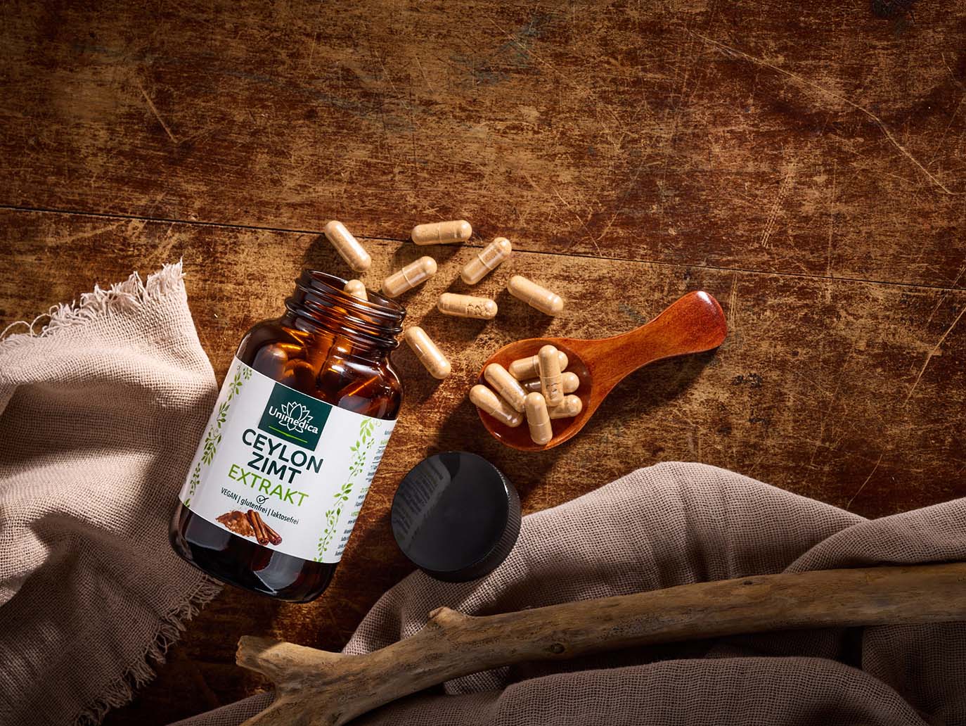 Ceylon Zimt Extrakt 10:1 - 190 mg pro Tagesdosis (1 Kapsel) - 120 Kapseln - von Unimedica